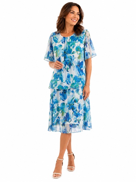 Bluse mit floralem Aquarell-Print von Sommermann 9214-42